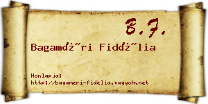 Bagaméri Fidélia névjegykártya